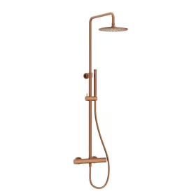 Central Multifunction Thermostatic Shower – Brushed Bronze