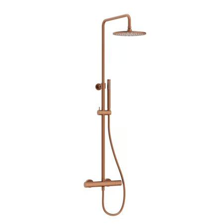 Central Multifunction Thermostatic Shower – Brushed Bronze
