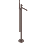Brushed Bronze Freestanding Bath Shower Mixer Tap – Round Minimalist Design
