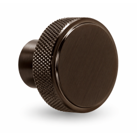 Brushed Bronze Knurled Round Handle – Modern Bathroom Accessory