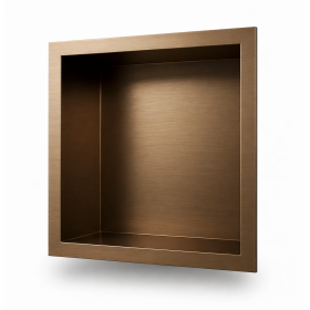 Recessed Shower Niche 300x300mm – Brushed Bronze Stainless Steel