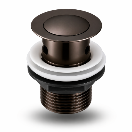 Brushed Bronze Click Clack Basin Waste – Slotted