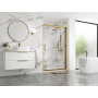 Hapi8 v2 1500mm Sliding Shower Door – Brushed Brass 8mm Frameless Shower Enclosure