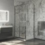 Swan Walton 1600mm Sliding Shower Door Chrome 6mm Easy Clean Glass