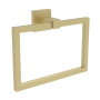 Sydney Brushed Brass Square Towel Ring Holder Contemporary Bathroom Accessory