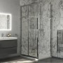 Swan Walton 800mm Side Shower Panel 6mm Easy Clean Glass Chrome –