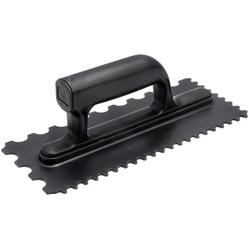 Dual Notched Plastic Trowel for Tile Adhesive & Underfloor Heating