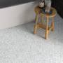 Carrara White Honed Marble Penny Mosaic Tile Sheet 266x285x10mm