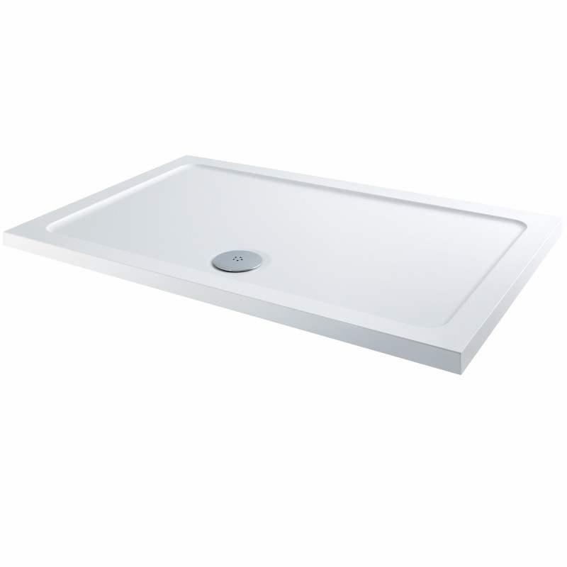 Eco-Stone White Rectangular Shower Tray 1000 x 900mm – Low Profile 30mm