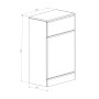 Lanza 500 High Gloss White WC Unit
