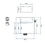 Concealed Cistern with Side Inlet and Chrome Push Button