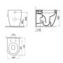 Creavit Free Back to Wall Combined Bidet Toilet with Hot & Cold Integrated Faucet & Soft Close Seat