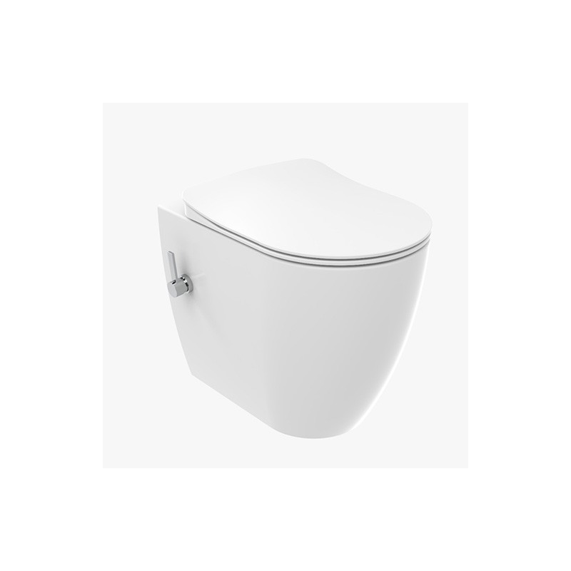 Creavit Free Back to Wall Combined Bidet Toilet with Hot & Cold Integrated Faucet & Soft Close Seat