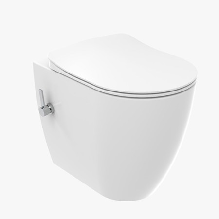 Creavit Free Back to Wall Combined Bidet Toilet with Hot & Cold Integrated Faucet & Soft Close Seat
