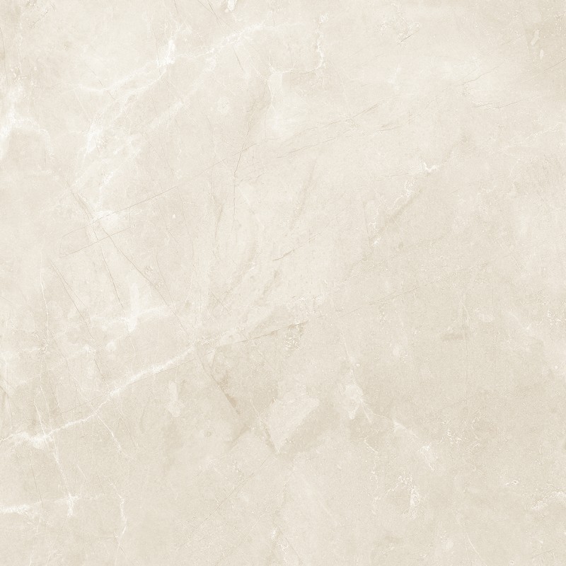 Hampton Cream Glossy Marble Effect Porcelain Tile 60x60cm