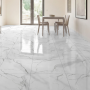 Statuario Pearl Gloss White Marble Effect Porcelain Tile 60x60cm