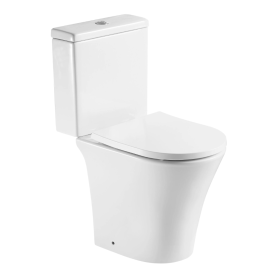 Kameo Rimless Close Coupled Toilet Suite with Soft Close Seat & Cistern Included | Short Projection Modern WC