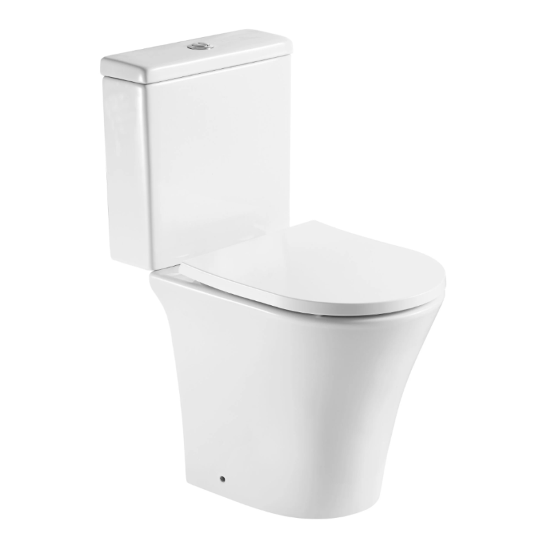 Kameo Rimless Close Coupled Toilet Suite with Soft Close Seat & Cistern Included | Short Projection Modern WC