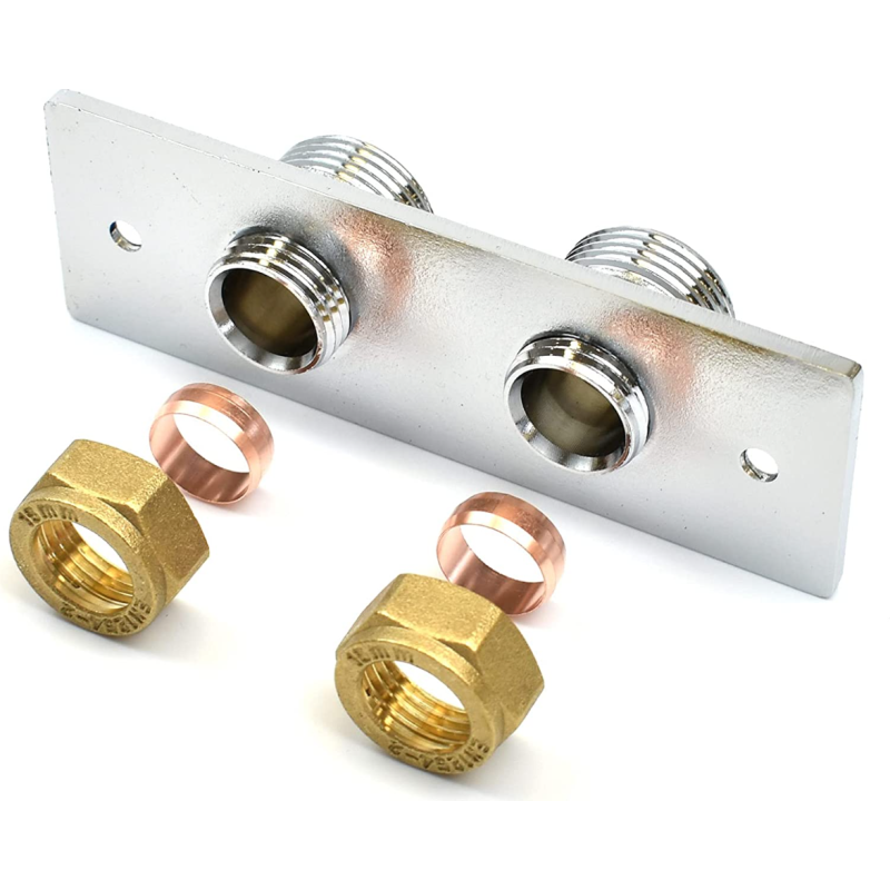 Exposed Shower Valve Douche Plate Connector | Brass Shower Fixing Plate for Exposed Shower Mixers