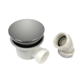 Chrome 90mm Fast Flow Shower Tray Waste | High Flow ABS Waste for Shower Trays & Wet Rooms