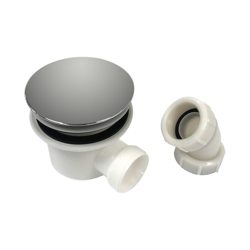 Chrome 90mm Fast Flow Shower Tray Waste | High Flow ABS Waste for Shower Trays & Wet Rooms