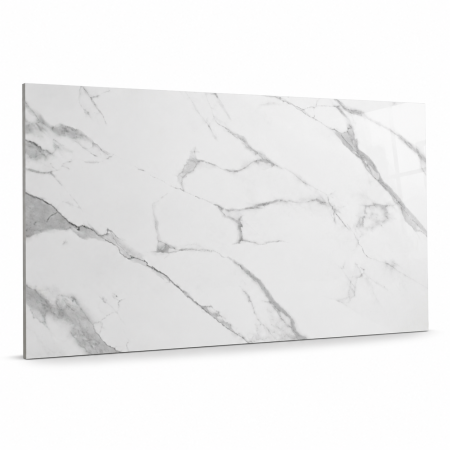 Celestial Veins Gloss White Marble Effect Porcelain Tile 60x120cm