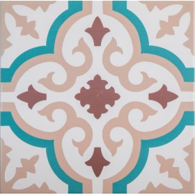Orly Sarcelle Patterned Porcelain Tile 20x20cm