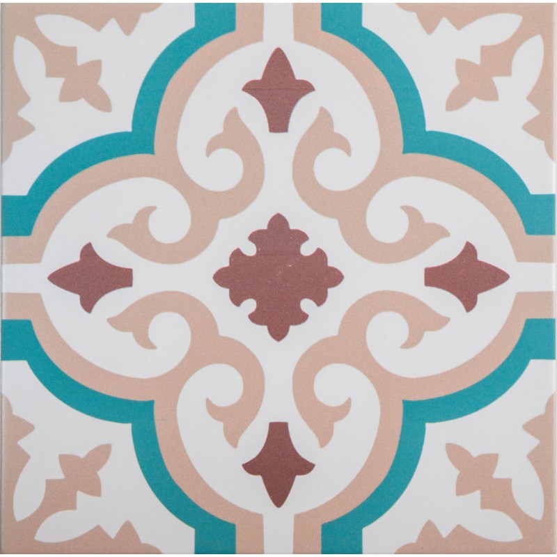 Orly Sarcelle Patterned Porcelain Tile 20x20cm