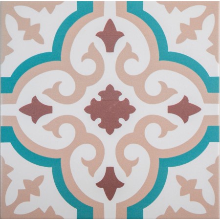 Orly Sarcelle Patterned Porcelain Tile 20x20cm