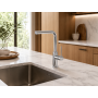 VADO Camber Chrome Single Lever Kitchen Mixer Tap – Deck Mounted Swivel Spout