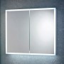 Mia LED Mirror Cabinet 600x700mm – Double Door Illuminated Bathroom Mirror Cabinet with Shaver Socket & Demister