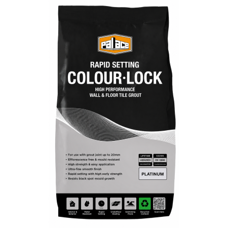 Palace Colour-Lock Platinum Grout – Rapid Setting High Performance Wall & Floor Tile Grout
