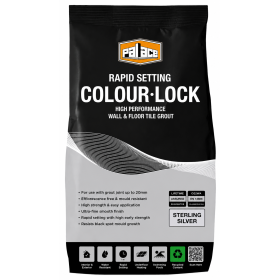 Palace Colour-Lock Grout –STERLING SILVER – Wall & Floor Tile Grout - 3KG