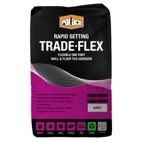 Palace Trade Flex Rapid Setting Flexible Wall & Floor Tile Adhesive 20kg – Grey or White