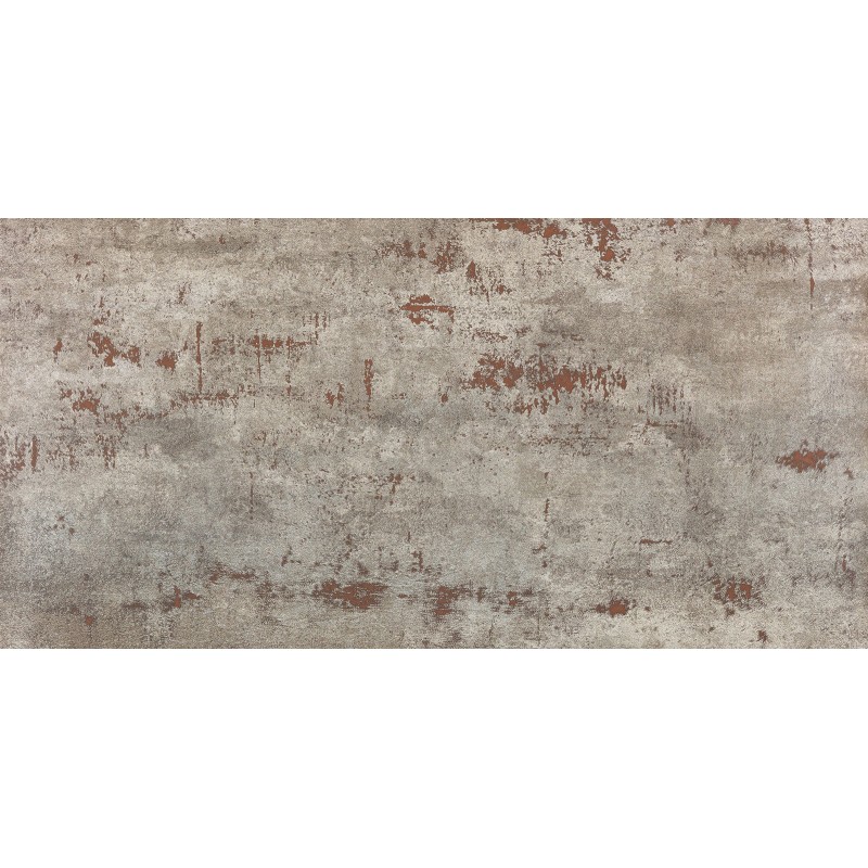 TAU Ceramica Ferrum Metallic Silver Semi-Polished Porcelain Tile 60x120cm