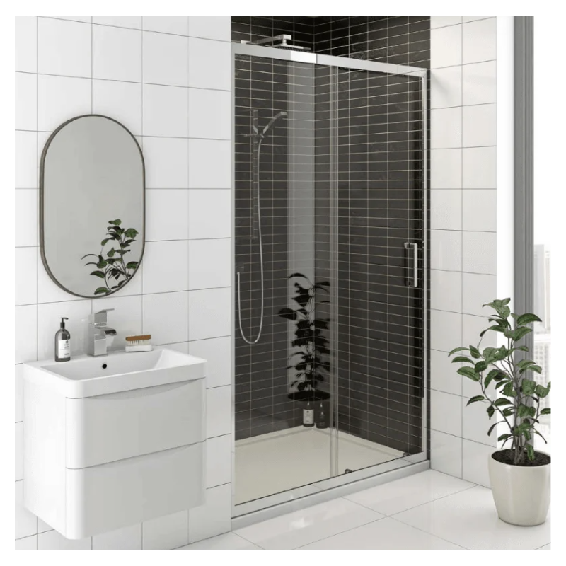 Kartell K-VIT KV8 1200mm Sliding Shower Door – Chrome