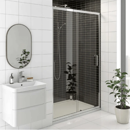 Kartell K-VIT KV8 1200mm Sliding Shower Door – Chrome