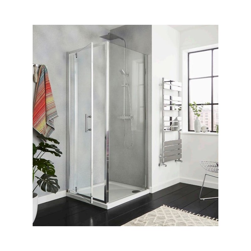 Kartell K-VIT KV8 900mm Frameless Shower Side Panel – Chrome