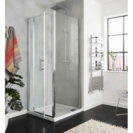 Kartell K-VIT KV8 900mm Frameless Shower Side Panel – Chrome