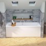 Portland Double Ended (DE) 1900 x 900 x 440mm 5mm Bath - White
