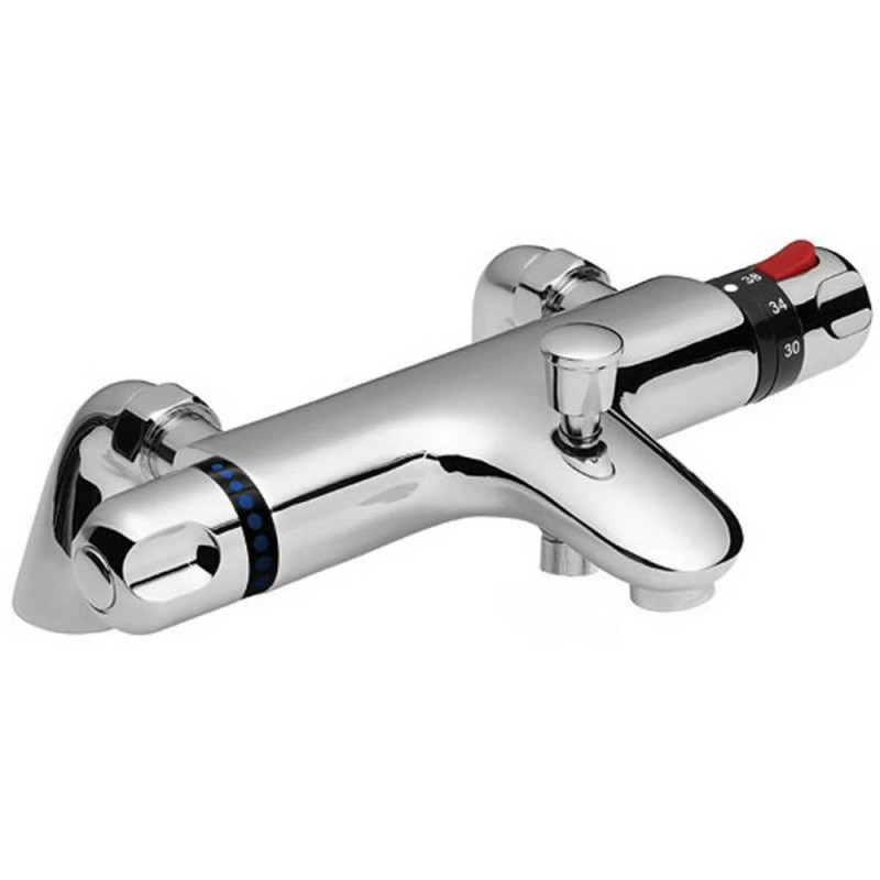 Kartell K-Vit Source thermostatic bath shower mixer in chrome with bath spout and diverter