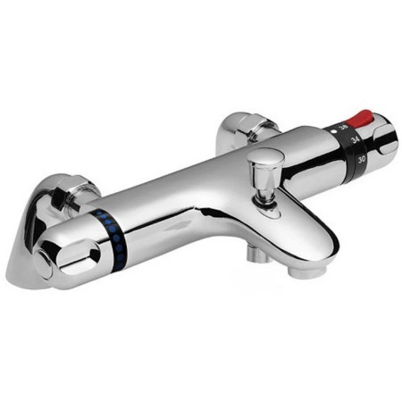 Kartell K-Vit Source thermostatic bath shower mixer in chrome with bath spout and diverter