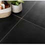 Sugar Black porcelain tile range shown in a room setting; layout illustrates the 600x600mm format