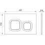 Tailored Bathrooms Brushed Brass Square Flush Plate