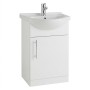Infinity 550mm Vanity Unit with Ceramic Basin – Gloss White