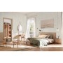 Sivabella Beige 29.8 × 60cm matt carving porcelain tiles shown on bedroom walls