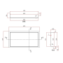 Black Shower Niche 600 x 300mm – TIS0374