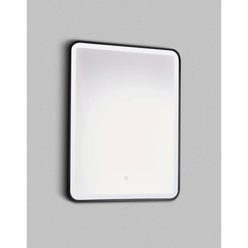 Nero 500x700mm black LED bathroom mirror with demister NE5070