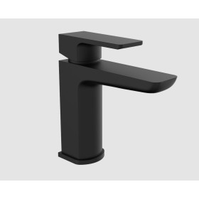 Kolt Matt Black Mono Basin Mixer Tap with Click Waste – TAP310KBL