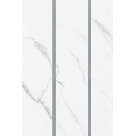 Carrara White & Silver Wall & Ceiling Cladding Panel 2700x250x8mm ( Pack of 6 )
